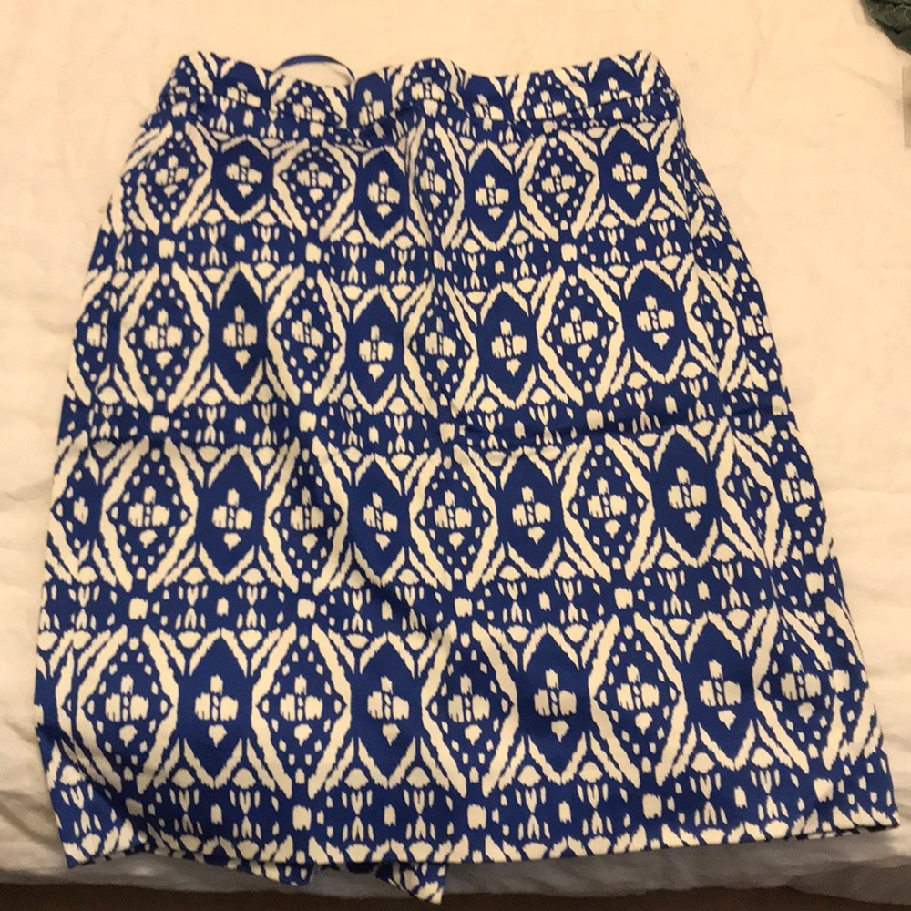Navy and white pencil skirt from J. Crew. Size 00